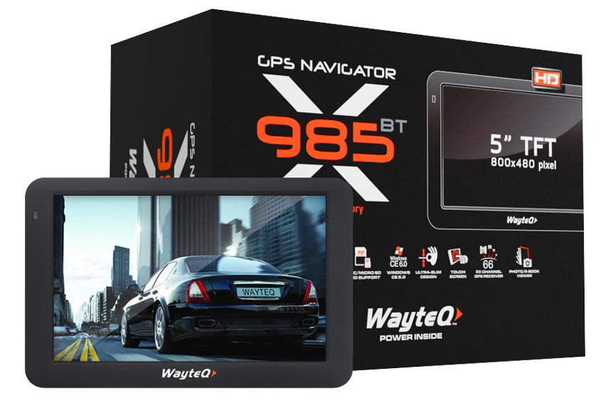 WayteQ x985BT GPS navigáció